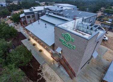 aerial photo of Real Ale Brewing Company