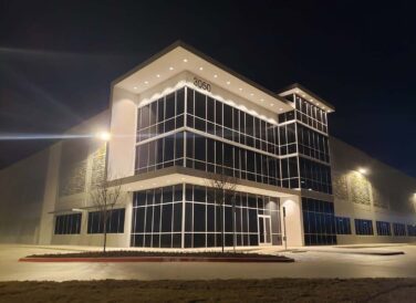 building at night DFW Park 161