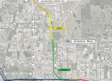 color coded map of Gateway Expressway