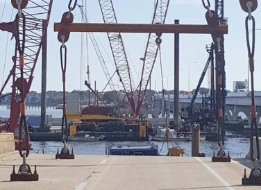 construction at Pensacola Bay Bridge