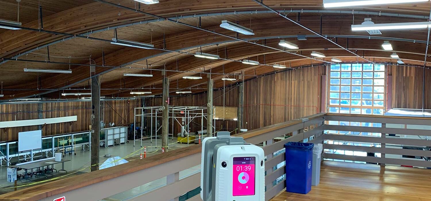 geospatial laser scanner inside University of California-Sand Diego