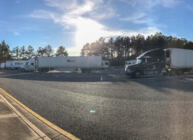 semi trucks on the road