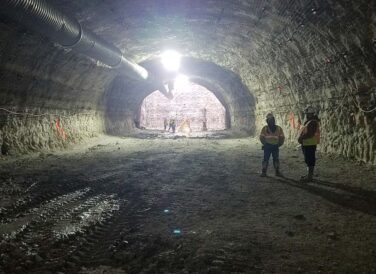 underground view of tunnel and works for Mill Creek drainage relief project
