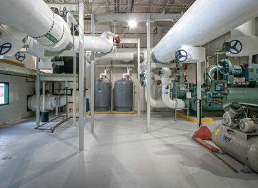South Texas College thermal plant pipe systems