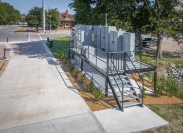 elevated electrical boxes for Waxahachie Amphitheater