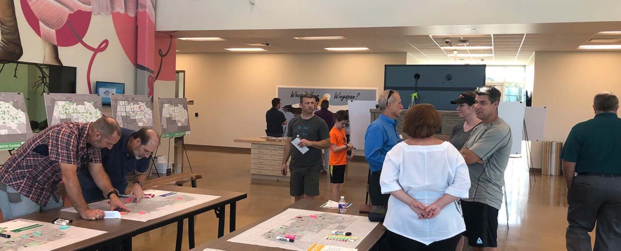 people reviewing Pearland multi-modal master plans