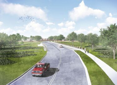 rendering of road at Cross Creek Community
