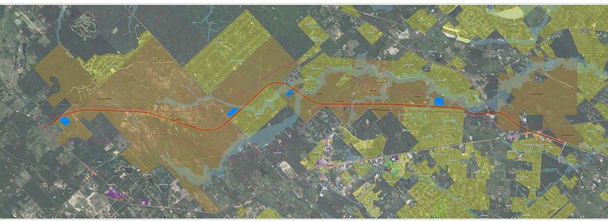 right of way map of SH 249 Extension project