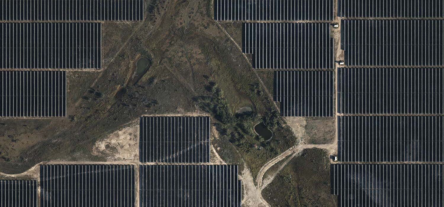 Galloway 1 aerial image closer view of solar panels