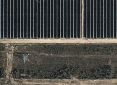 Galloway 1 aerial image close view of solar panels survey photo