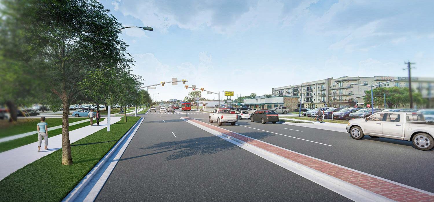 digital road rendering of Airport Boulevard