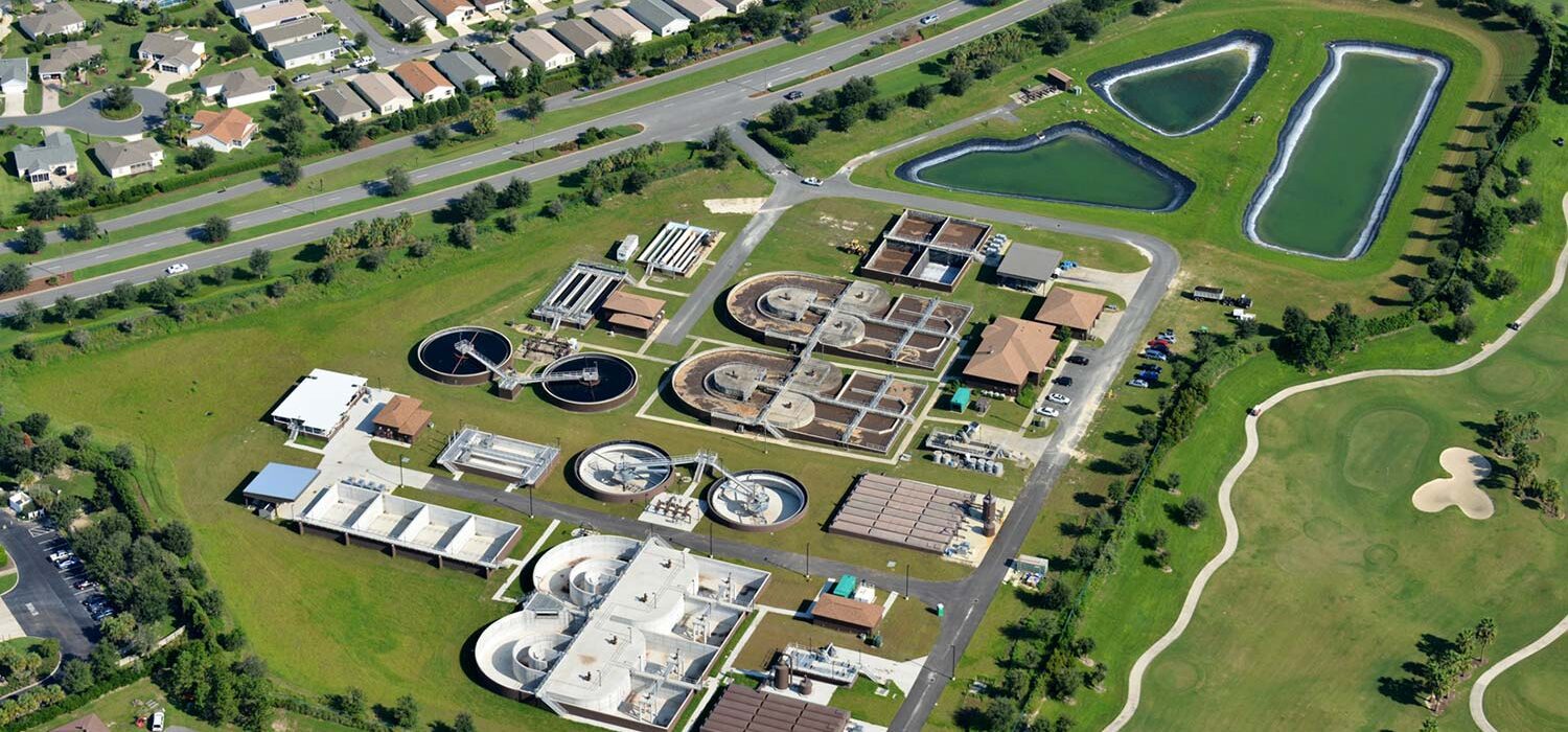 Central Sumter Utility Company wastewater treatment plant aerial photo