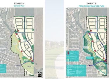 Exhibit A and B concept and park open space plan maps Cross Creek Master Plan Community