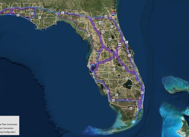 FDOT WAN network future connections map of Florida statewide
