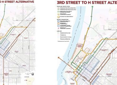3rd Street to H Street alternative map Ft Smith Truck and Traffic Study