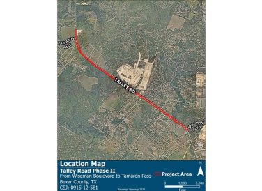 location map of Talley Road Expansion phase 2