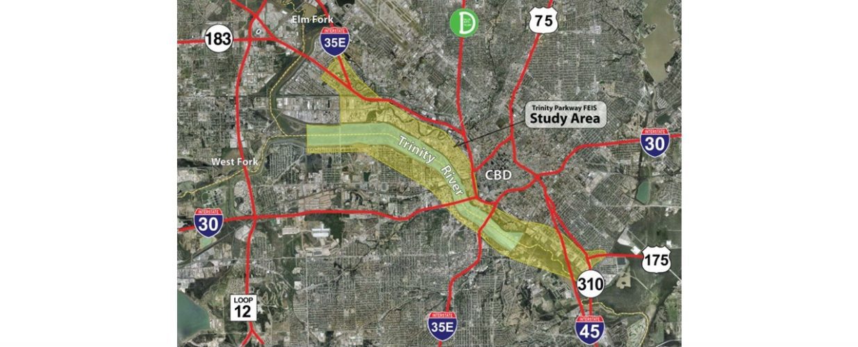 map of Trinity Parkway FEIS Study Area