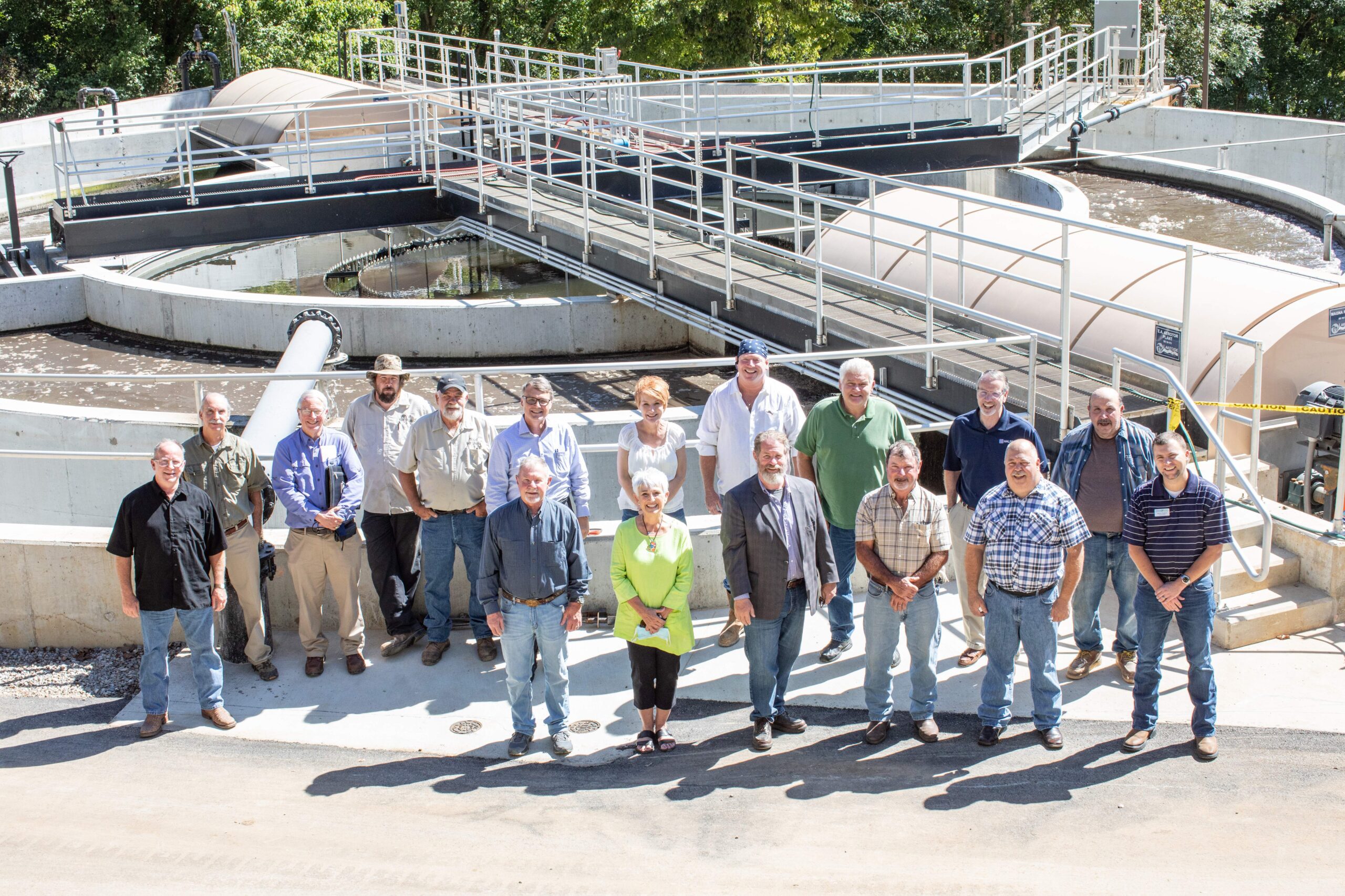 community team at Bull Shoals wastewater plant