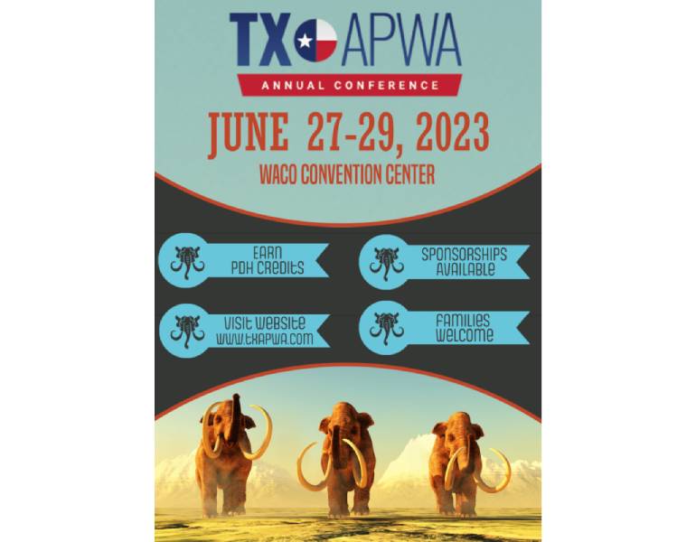 TX APWA Conference 2023 save the date poster