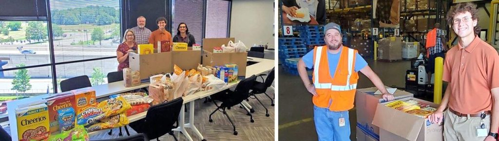 Halff Little Rock, Arkansas employees collecting food for foodbank