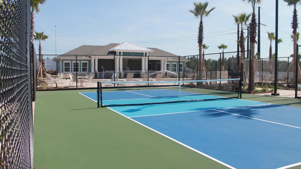 Outdoor Pickleball court at Freedom at Arbor Mill Community in Jacksonville, FL