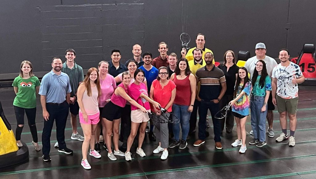 Halff team playing whirlyball