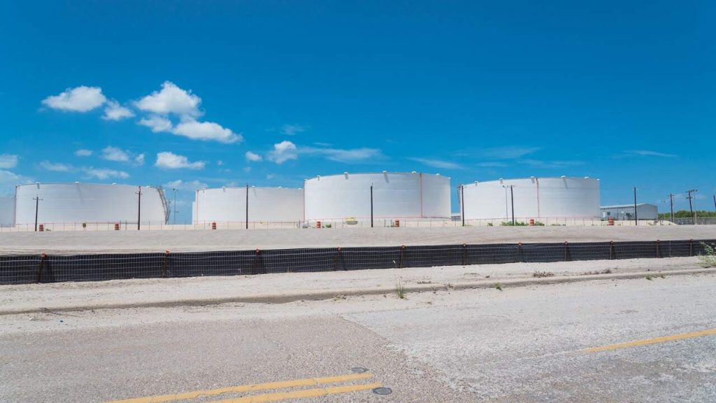 fuel storage tanks in Corpus Christi, TX