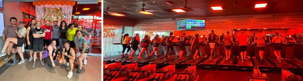 Houston team working out at Orange Theory class
