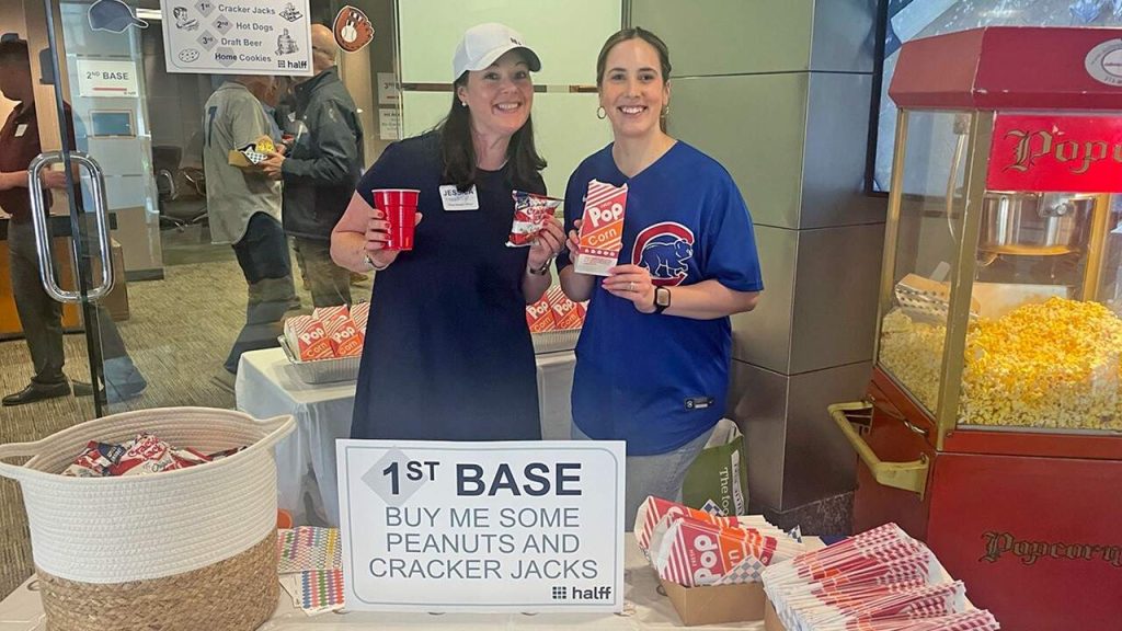 Richardson leadership team baseball happy hour