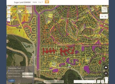 integrated stormwater management model map for Sugar Land, Texas