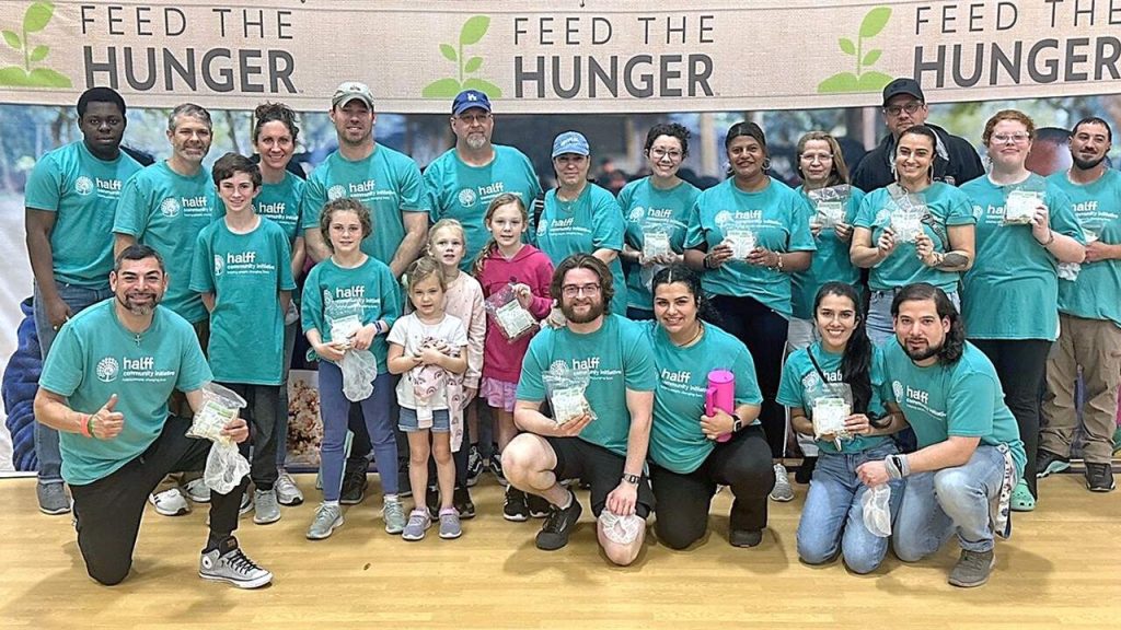 Halff's Houston and Conroe volunteers at Katy Feed the Hunger Packathon