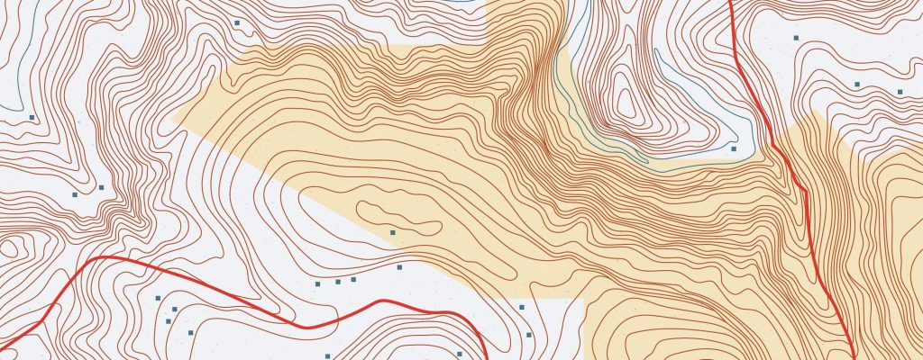 topographic map with contours