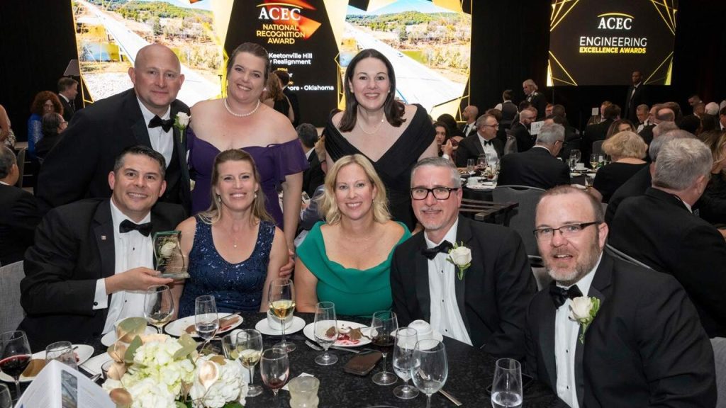 Halff leadership and team at the 2024 ACEC Engineering Excellence Awards Gala