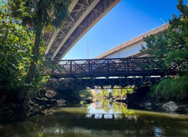 Hogans Creek under a bridge in Jacksonville