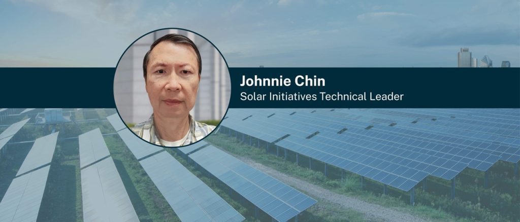 Key Hire spotlight banner graphic of Johnnie Chin Solar Initiatives Technical Leader