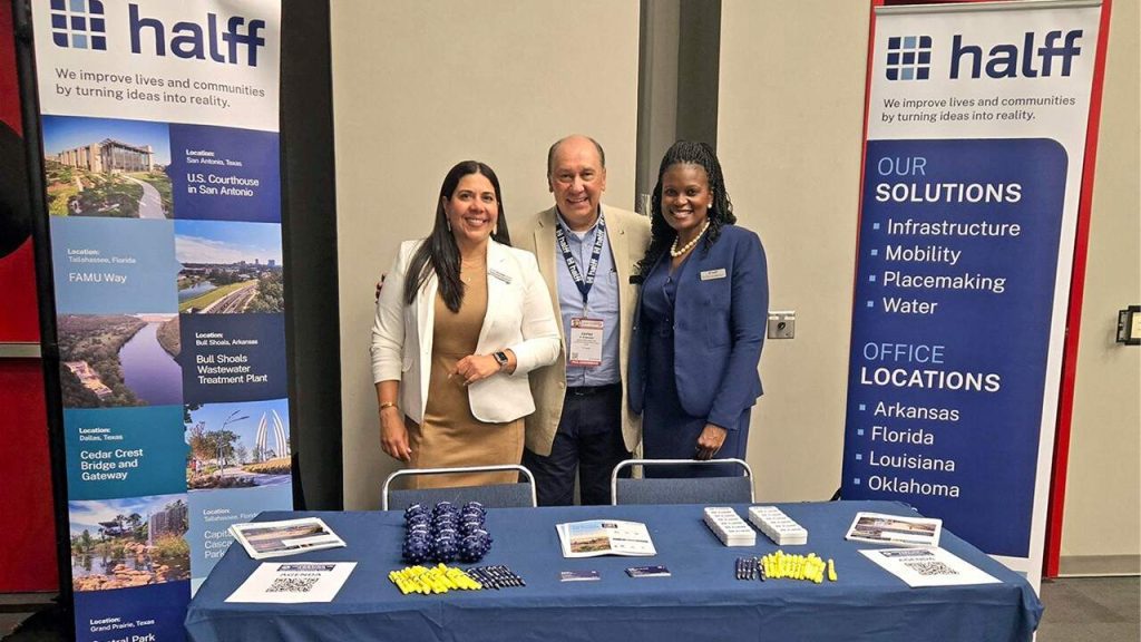 Halff Houston and Austin employees at the USDOT Investing in America Wealth Creation Tour booth